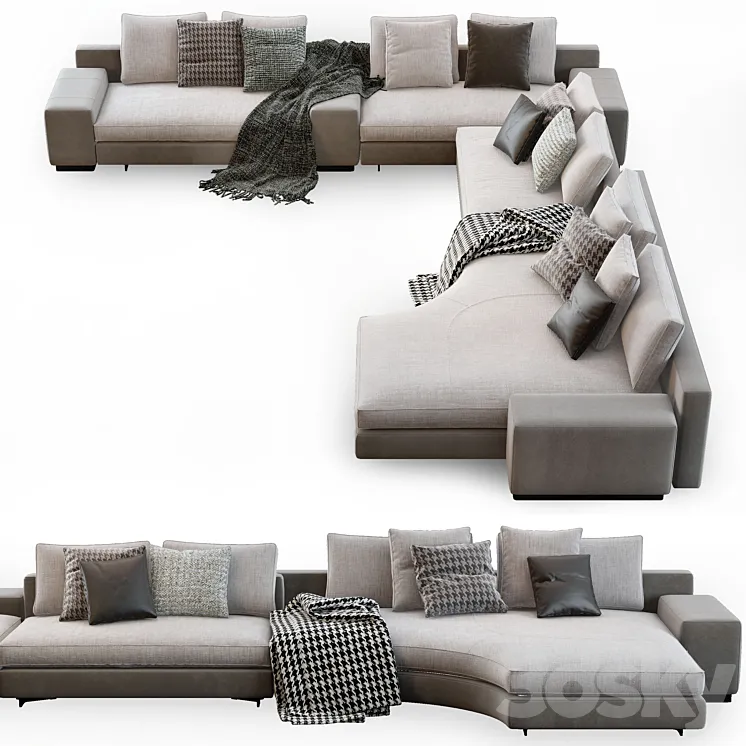 Minotti daniels sofa 3D Model Free
