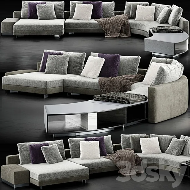 Minotti Daniels Sofa 6 3DModel