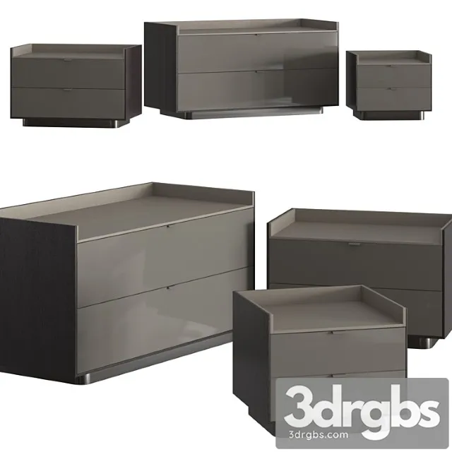 Minotti darren night storage units 2 3D Model Free