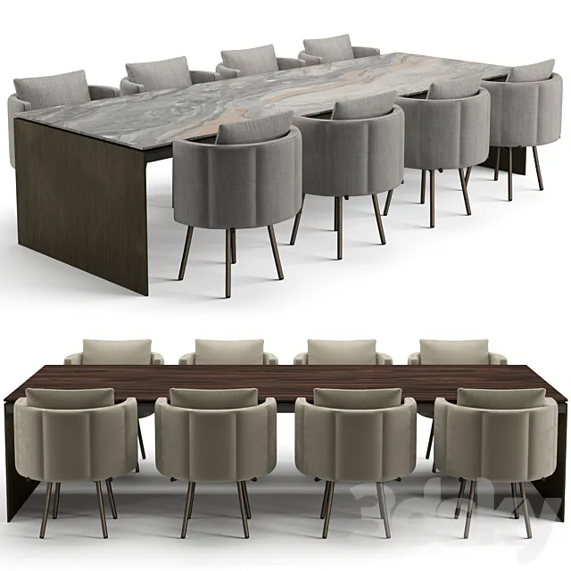 Minotti dinning set 3DModel