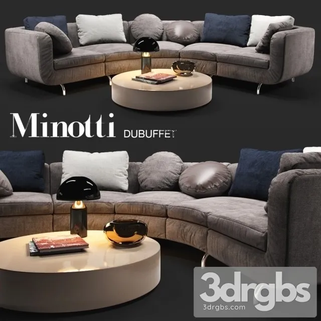 Minotti Dubuffet Poland 3D Model Free