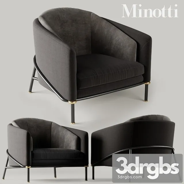 Minotti Fil Noir Black 3D Model Free