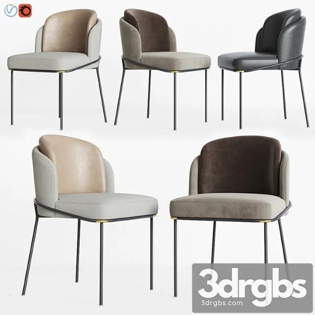 Minotti fil noir dining chair_3 2 3D Model Free