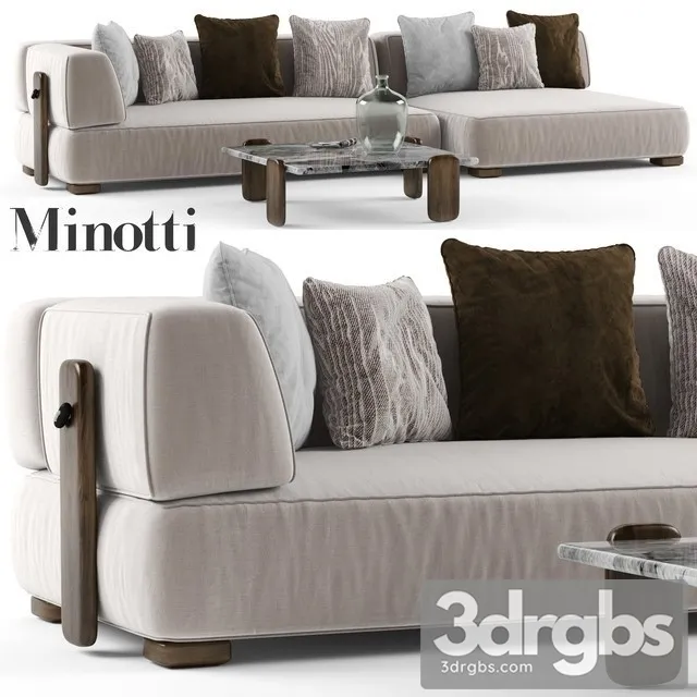 Minotti Florida sofa 2 3D Model Free