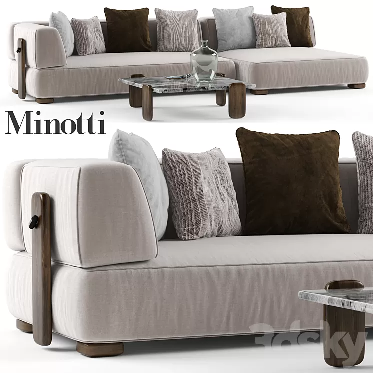 Minotti Florida sofa 2 3D Model