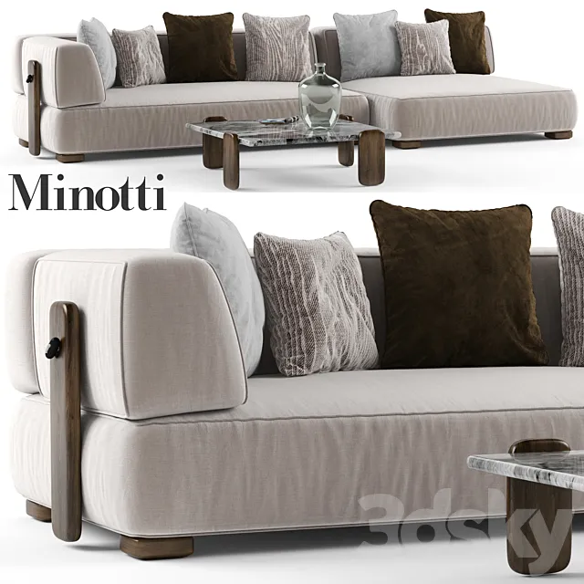 Minotti Florida sofa 2 3DModel