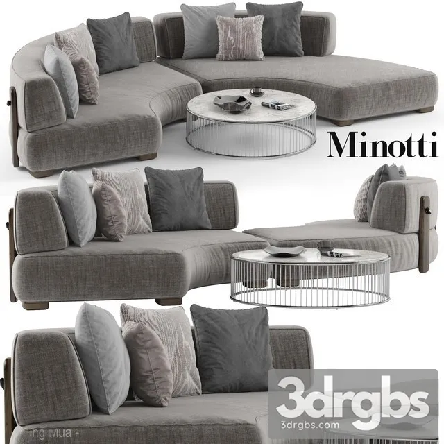 Minotti Florida Sofa Set 1 3D Model Free