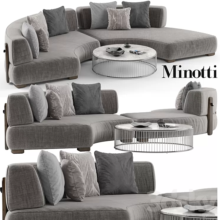 Minotti Florida sofa set 1 3D Model