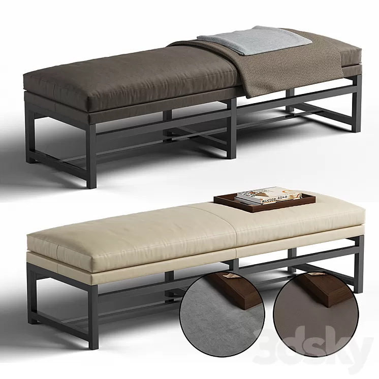 Minotti Flynt Bench 3D Model