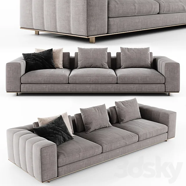 Minotti FREEMAN DUVET 3 seater sofa 3DModel