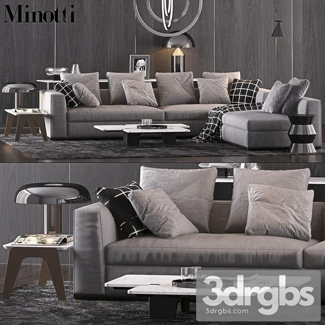 Minotti Freeman Duvet 3D Model Free