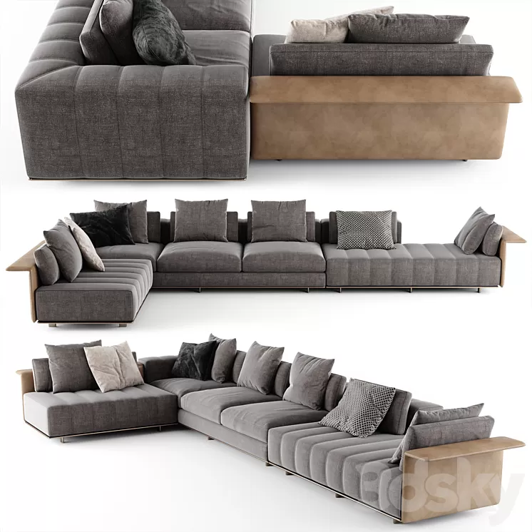 Minotti FREEMAN DUVET sofa_03 3D Model