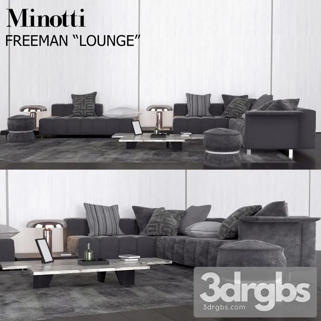 Minotti Freeman Louge Sofa 3D Model Free
