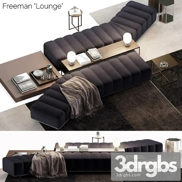 Minotti freeman lounge 2 3D Model Free
