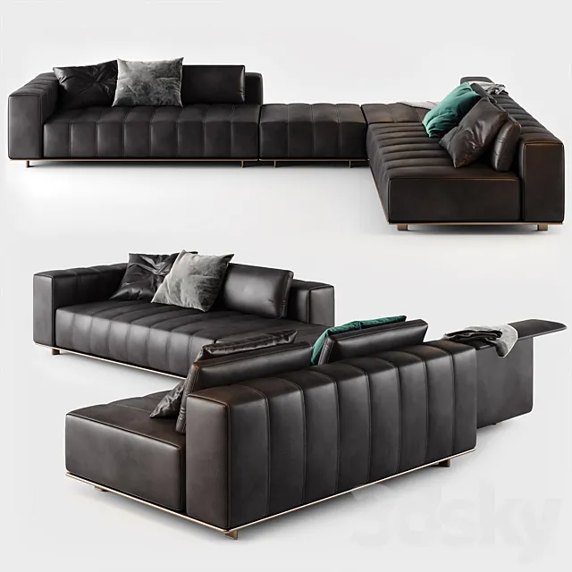 Minotti FREEMAN SEATING SYSTEM Sofa 04 3DModel