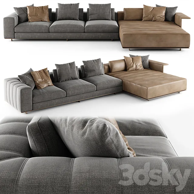 Minotti Freeman Sofa 05 3D Model