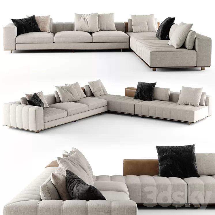 Minotti Freeman Sofa 07 3D Model