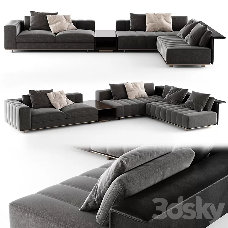 Minotti Freeman Sofa 08 3D Model