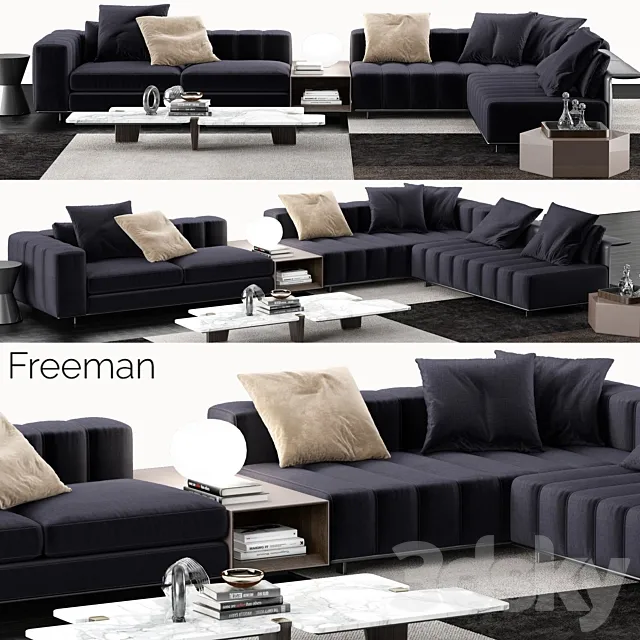 Minotti Freeman Sofa 2 3D Model