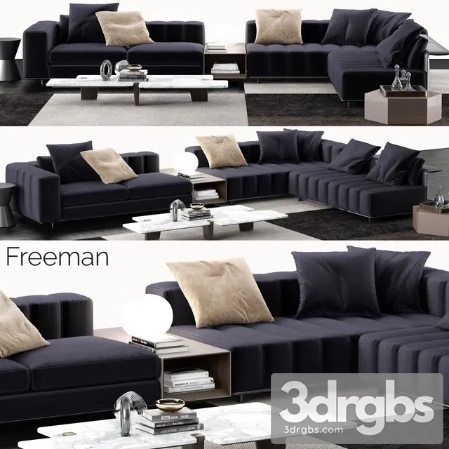 Minotti Freeman Sofa 3D Model Free