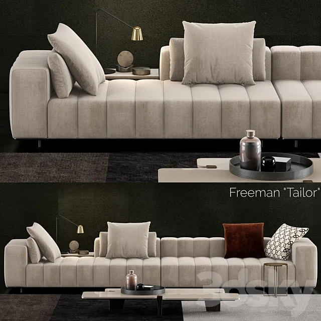 Minotti Freeman Tailor Sofa 1 3DModel