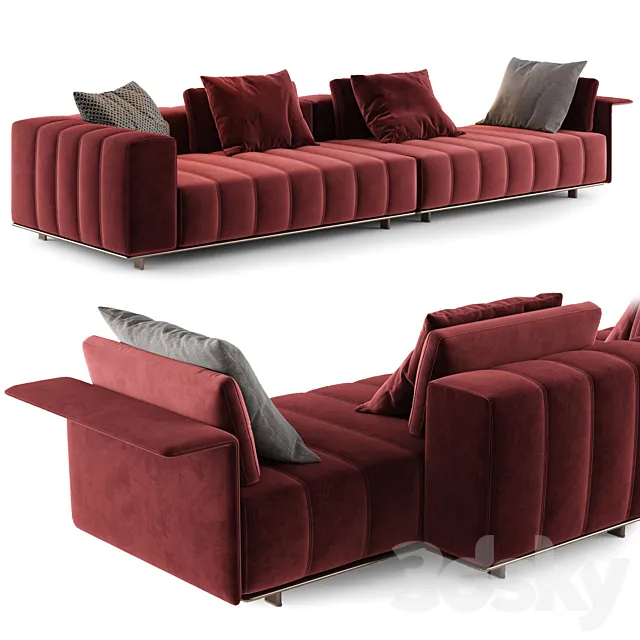 Minotti FREEMAN TAILOR Sofa 3D Model