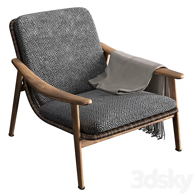 Minotti fynn armchair 3D Model