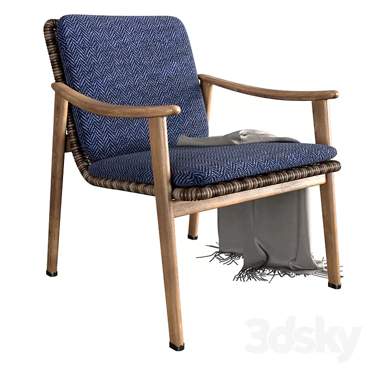 Minotti fynn little armchair 3D Model