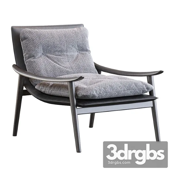 Minotti fynn saddle hide armchair 3D Model Free