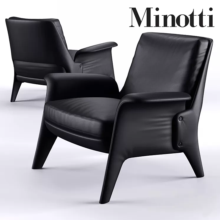 Minotti Glover Armchair 3D Model