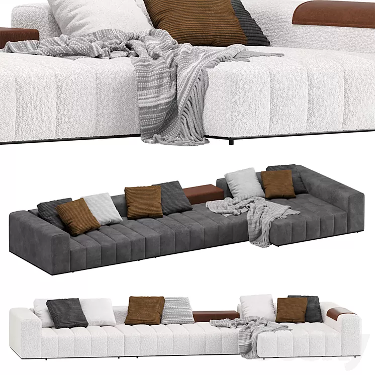 Minotti Goodman Modular Sofa 03 3D Model