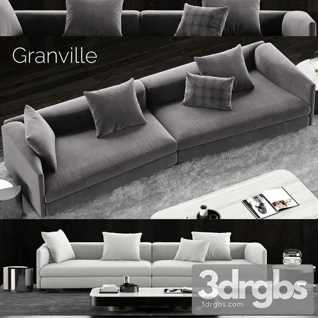 Minotti Granville Sofa 01 3D Model Free