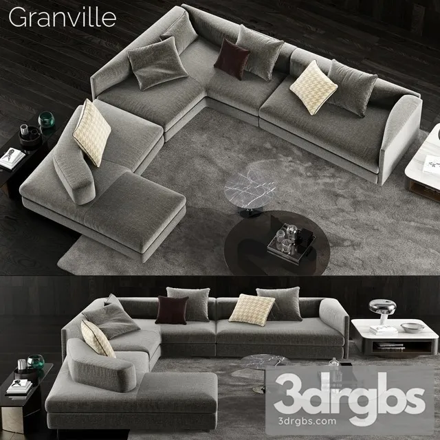 Minotti Granville Sofa 02 3D Model Free