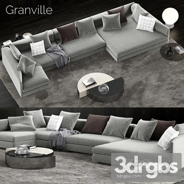 Minotti Granville Sofa 03 3D Model Free