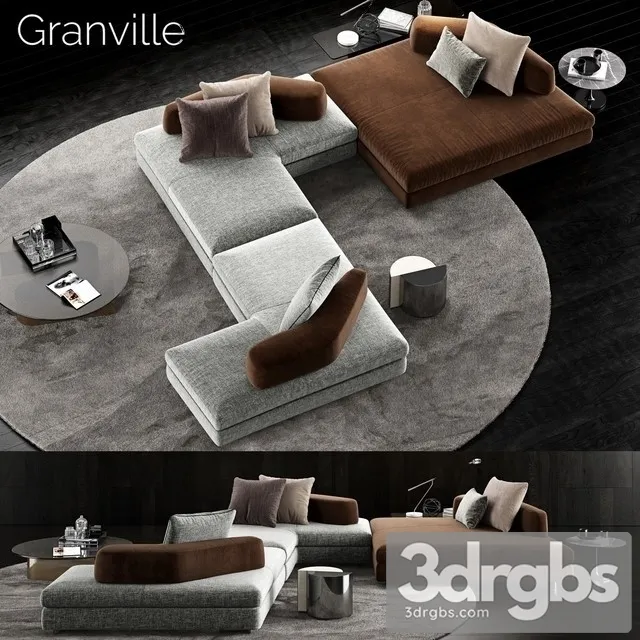 Minotti Granville Sofa 04 3D Model Free