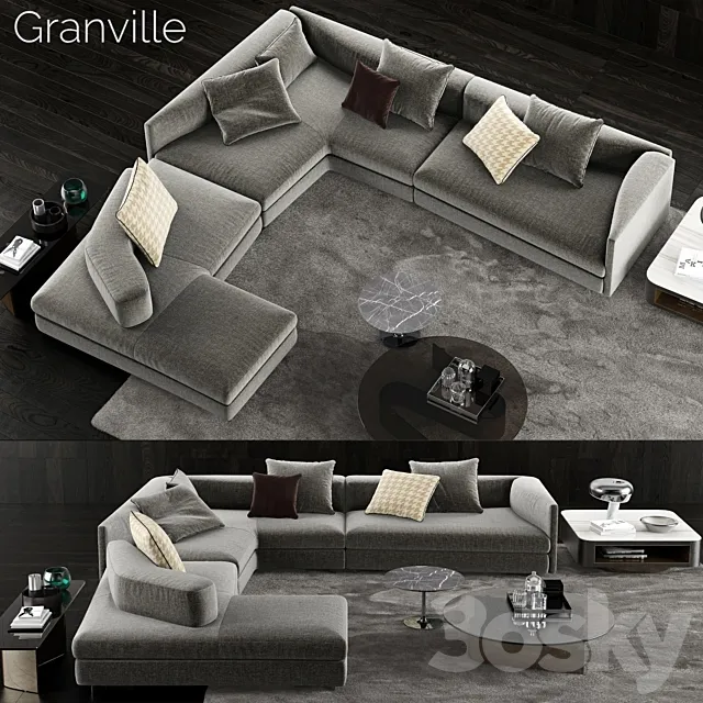 Minotti Granville Sofa 2 3D Model