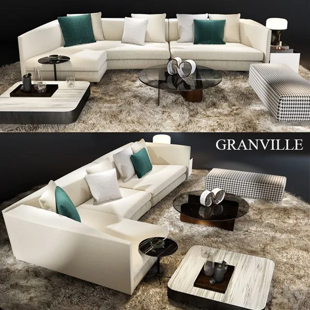 Minotti granville sofa 3D Model