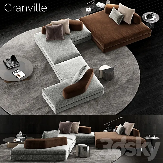 Minotti Granville Sofa 4 3D Model
