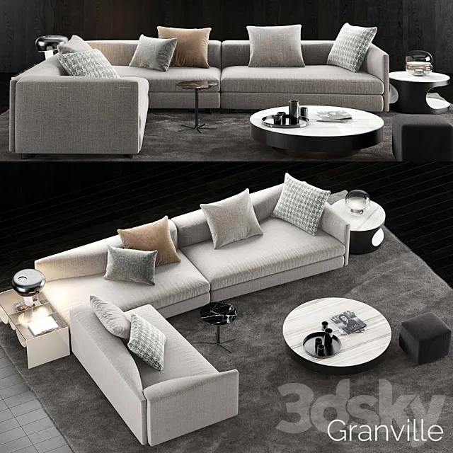 Minotti Granville Sofa 5 3DModel