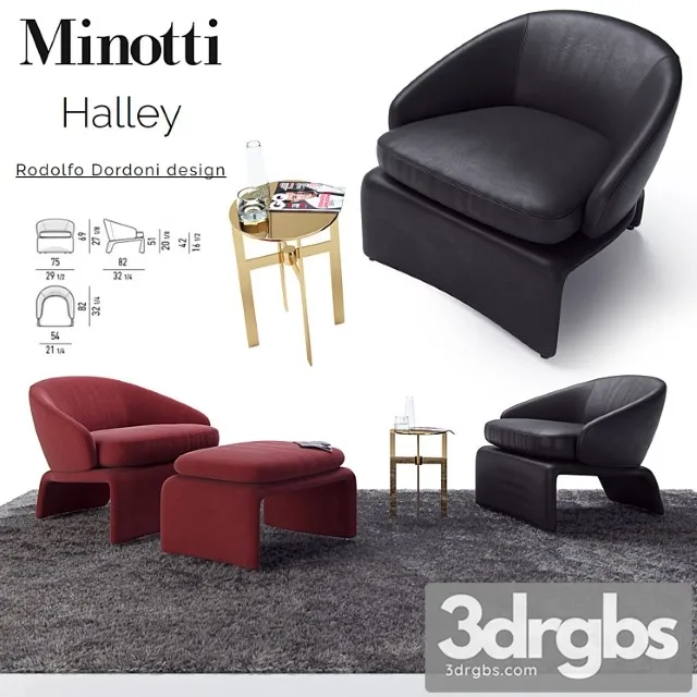 minotti halley 3D Model Free