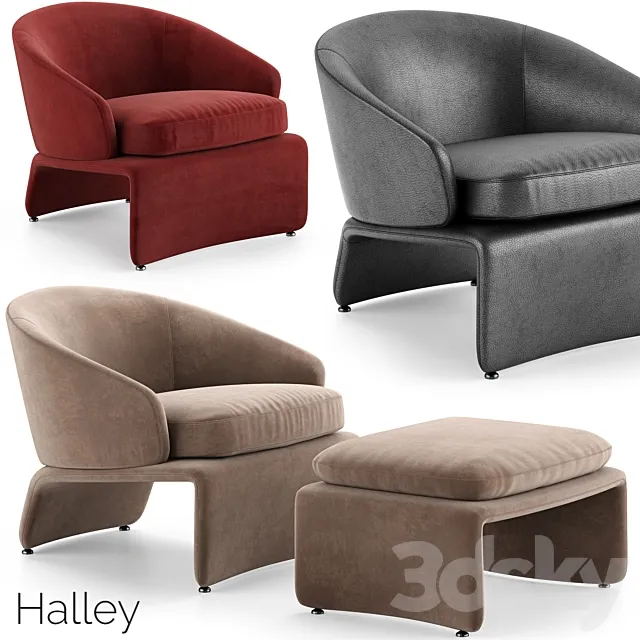 Minotti Halley Armchair 3DModel