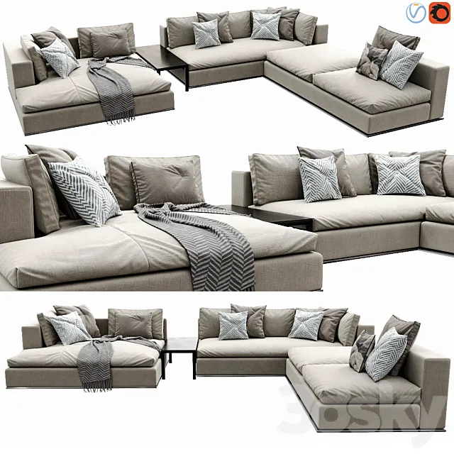 Minotti Hamilton Arrangement 07 3DModel