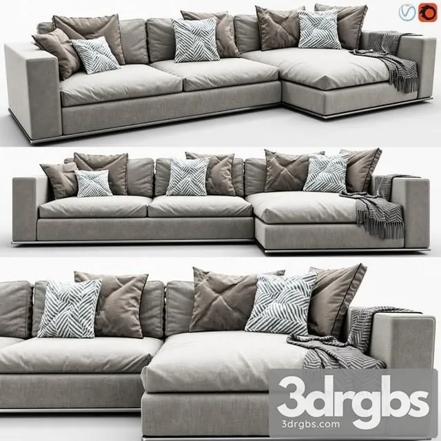 Minotti Hamilton Arrangement 3D Model Free