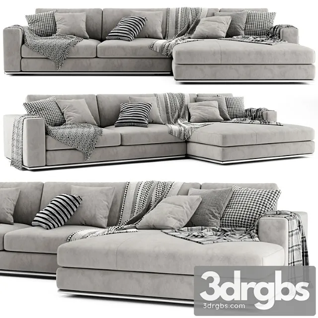 Minotti hamilton chaise longue sofa