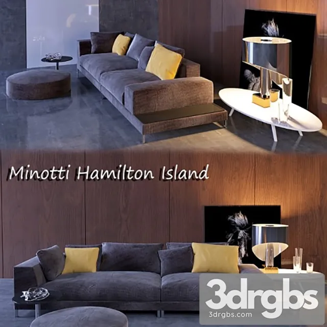 Minotti Hamilton Island 1 3D Model Free