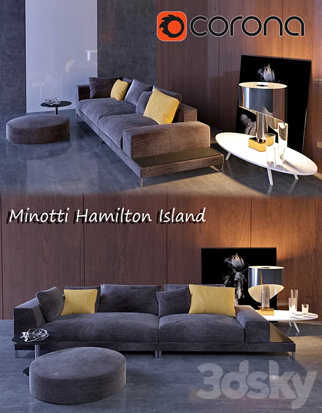 Minotti Hamilton Island 3D Model