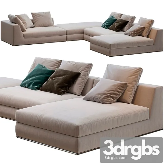 Minotti hamilton modulo sofa 2 3D Model Free