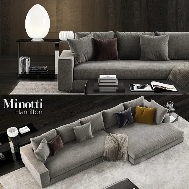 Minotti Hamilton Sofa 2 3DModel