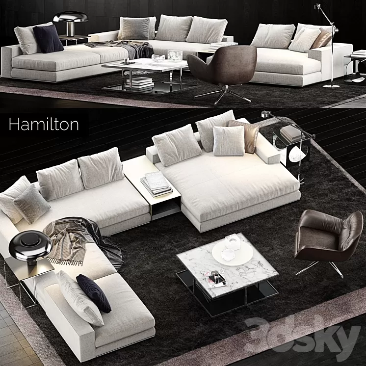 Minotti Hamilton Sofa 3D Model