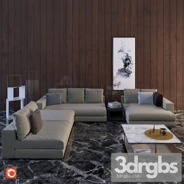 Minotti Hamilton Sofa 3D Model Free